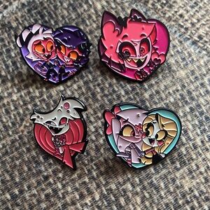 Hazbin hotel x4 pin set